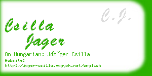 csilla jager business card